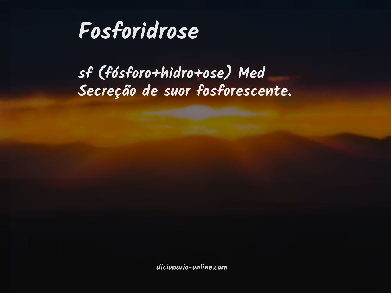 Significado de fosforidrose