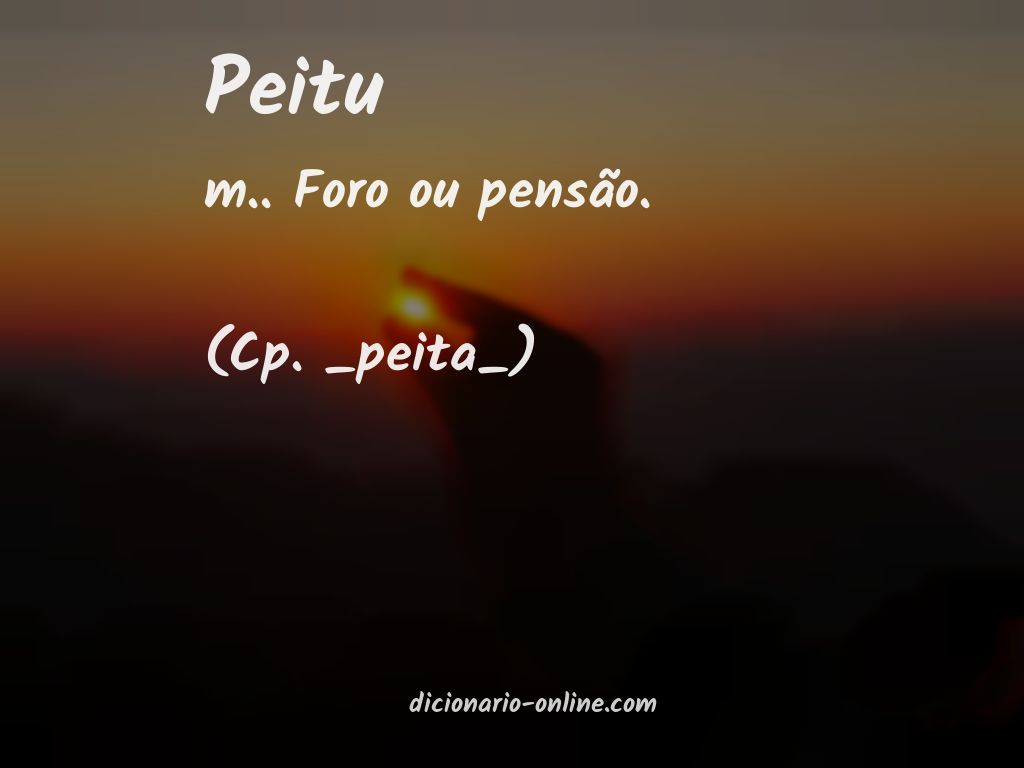 Significado de peitu