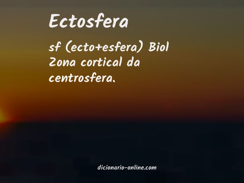 Significado de ectosfera