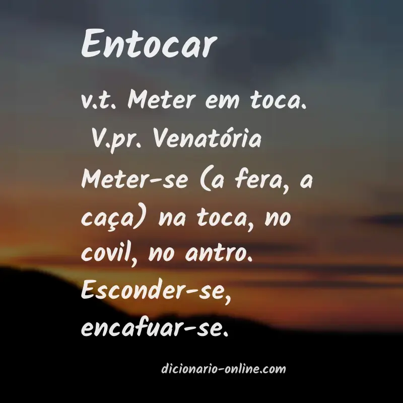 Significado de entocar