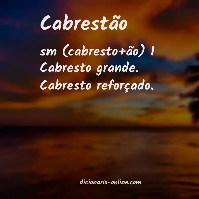 Significado de cabrestão