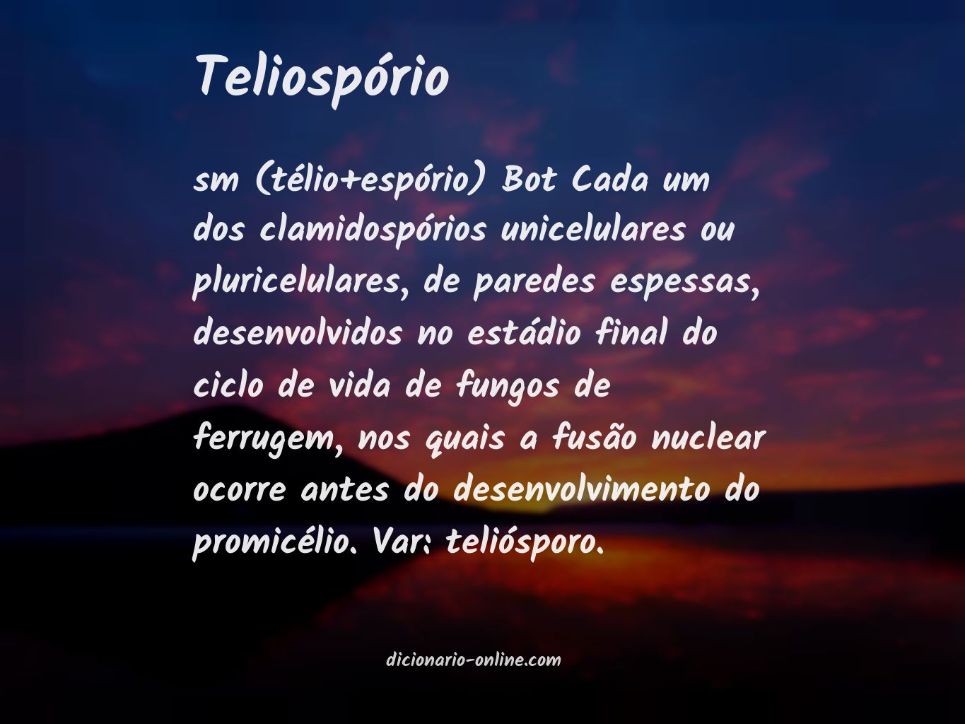 Significado de teliospório