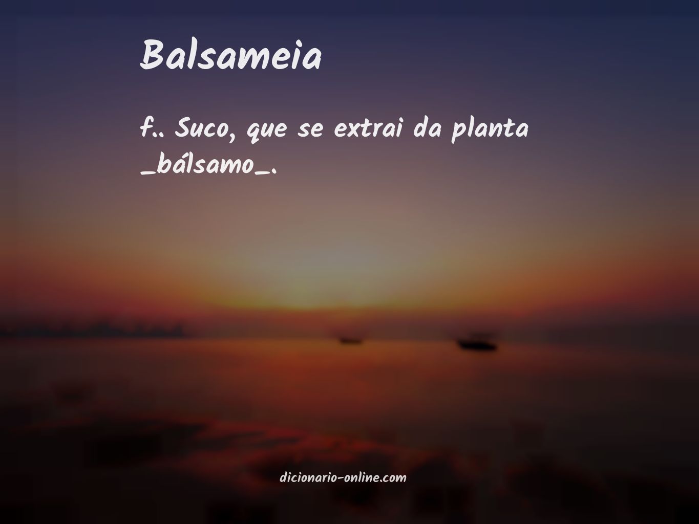 Significado de balsameia