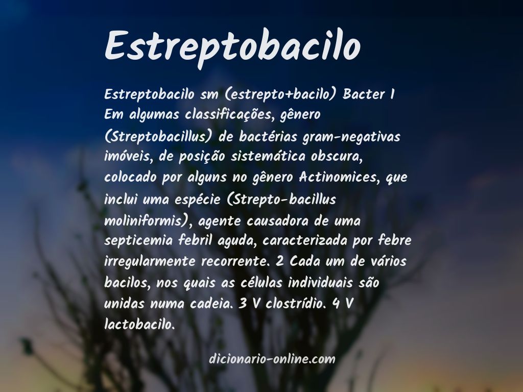 Significado de estreptobacilo