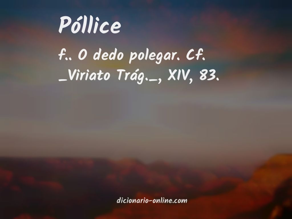 Significado de póllice