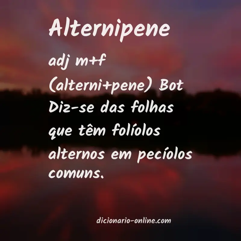 Significado de alternipene