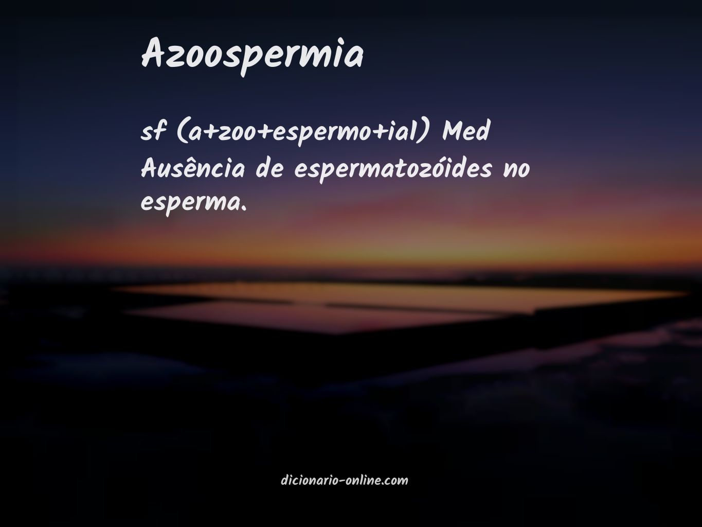 Significado de azoospermia
