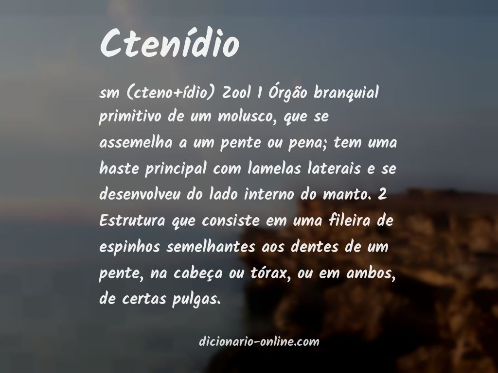 Significado de ctenídio