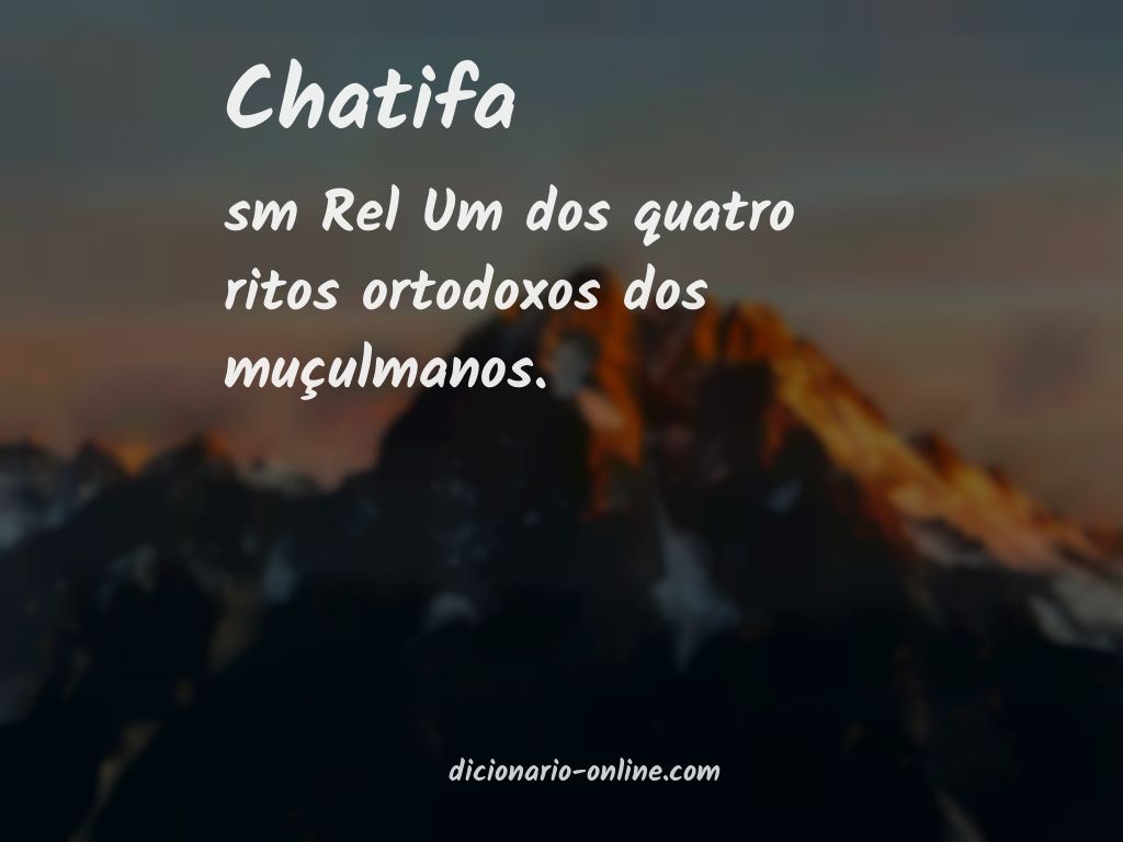 Significado de chatifa