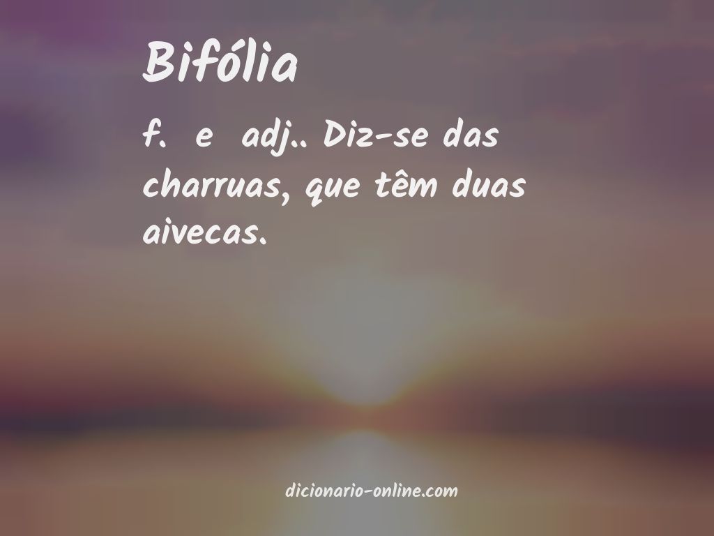 Significado de bifólia