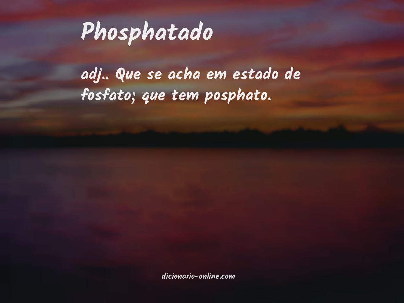 Significado de phosphatado