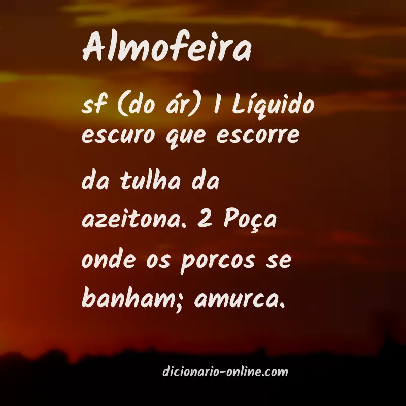 Significado de almofeira