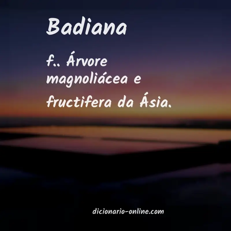 Significado de badiana