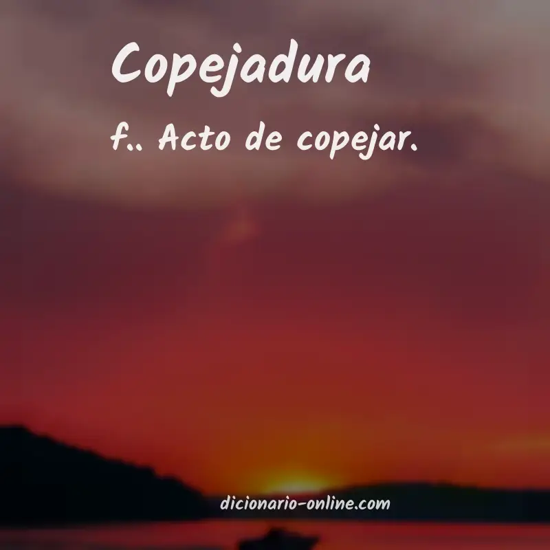 Significado de copejadura
