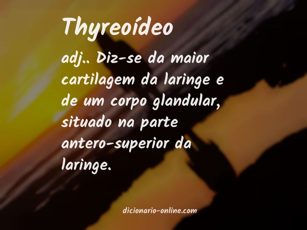 Significado de thyreoídeo