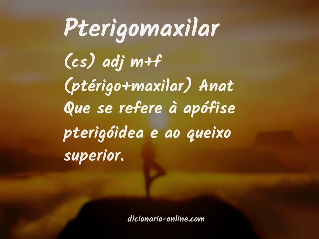 Significado de pterigomaxilar