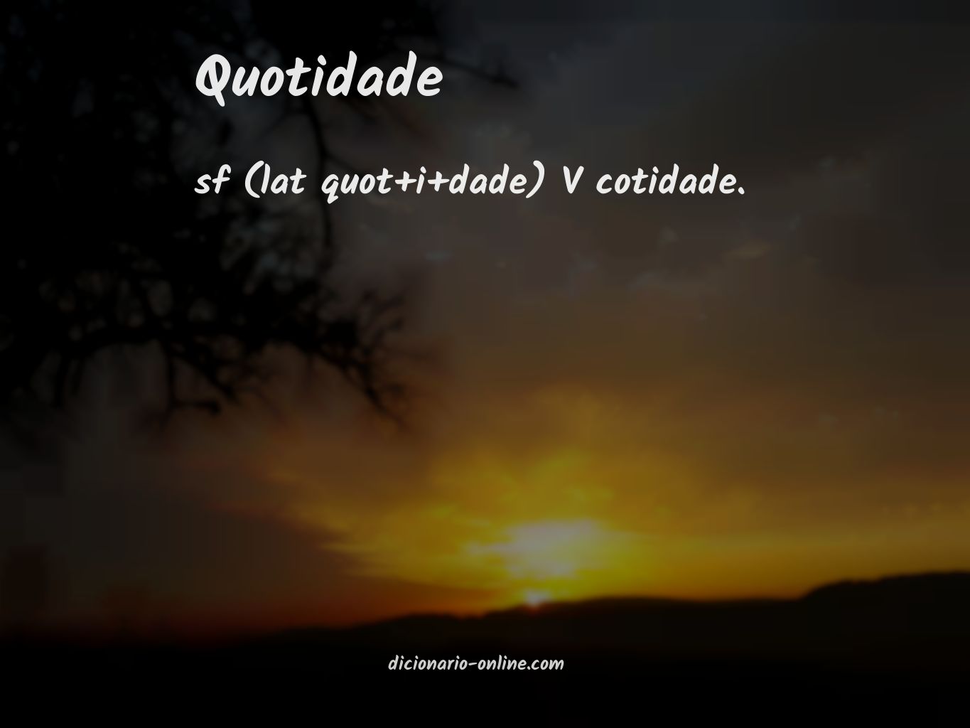 Significado de quotidade