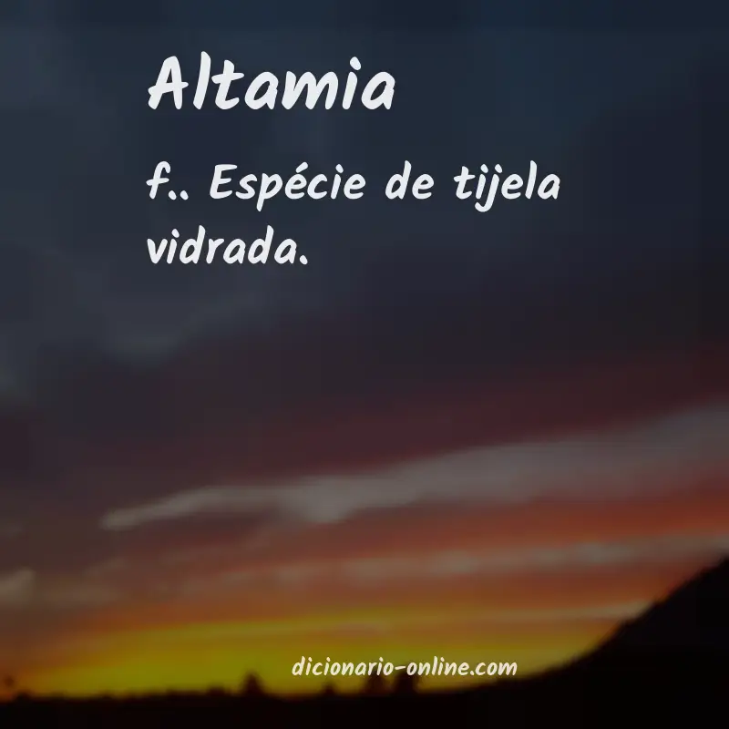 Significado de altamia