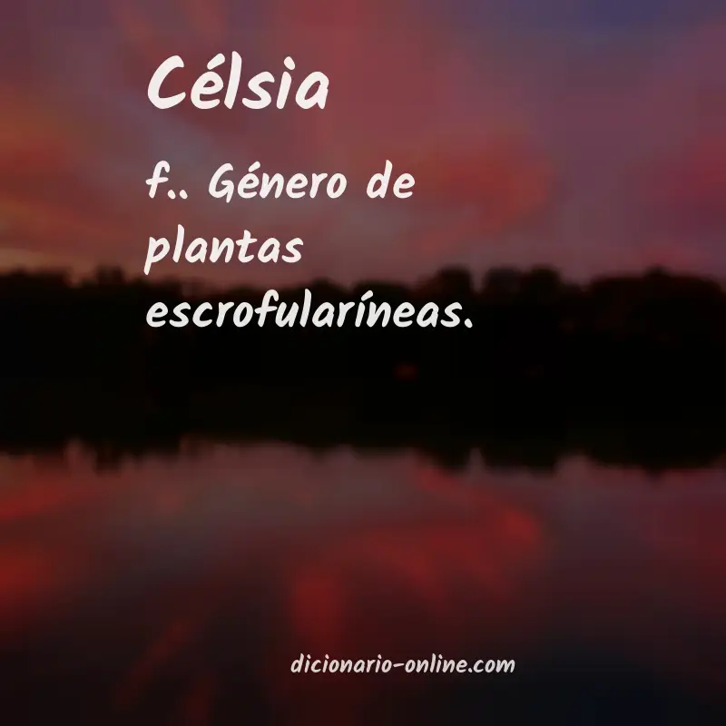 Significado de célsia