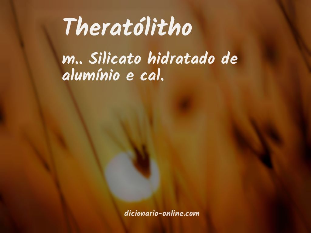 Significado de theratólitho