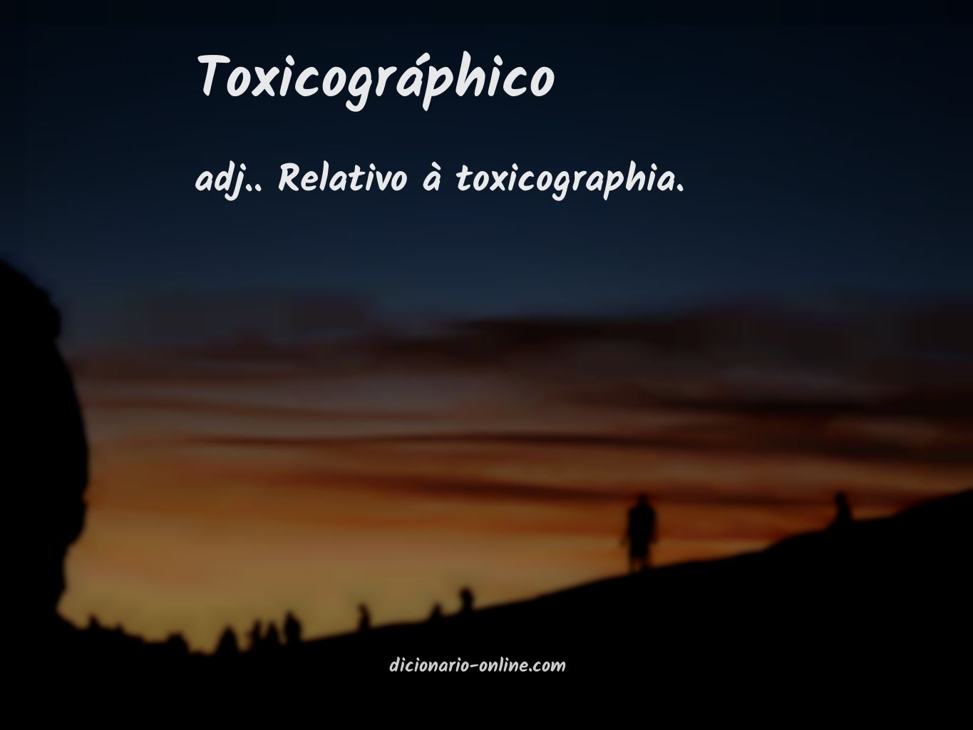 Significado de toxicográphico