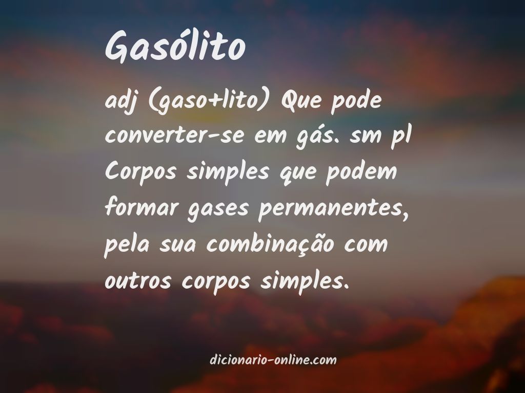 Significado de gasólito