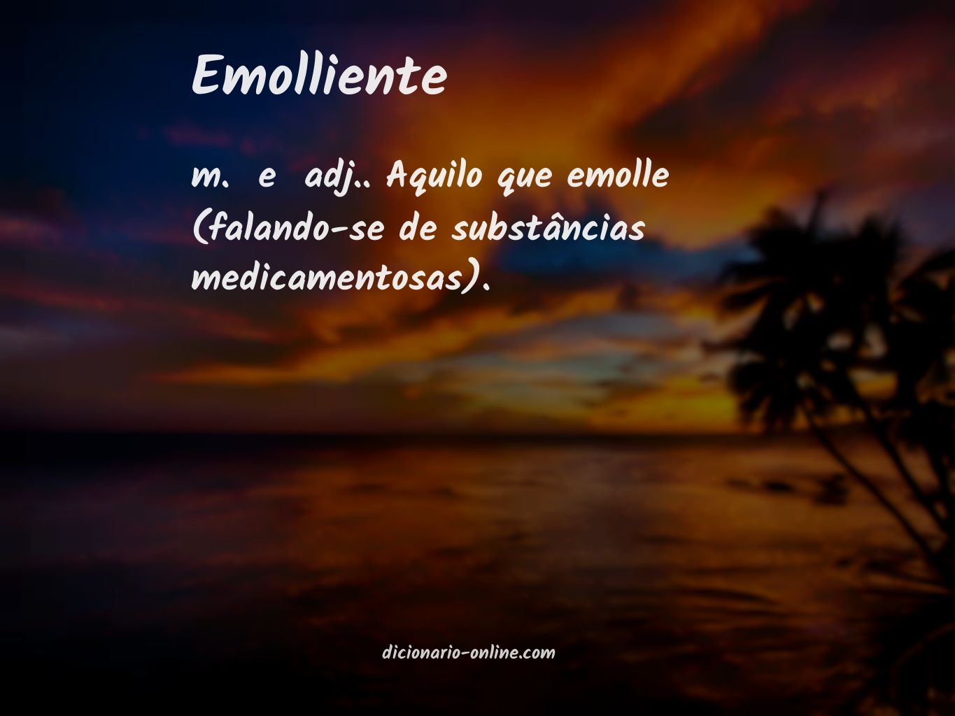 Significado de emolliente