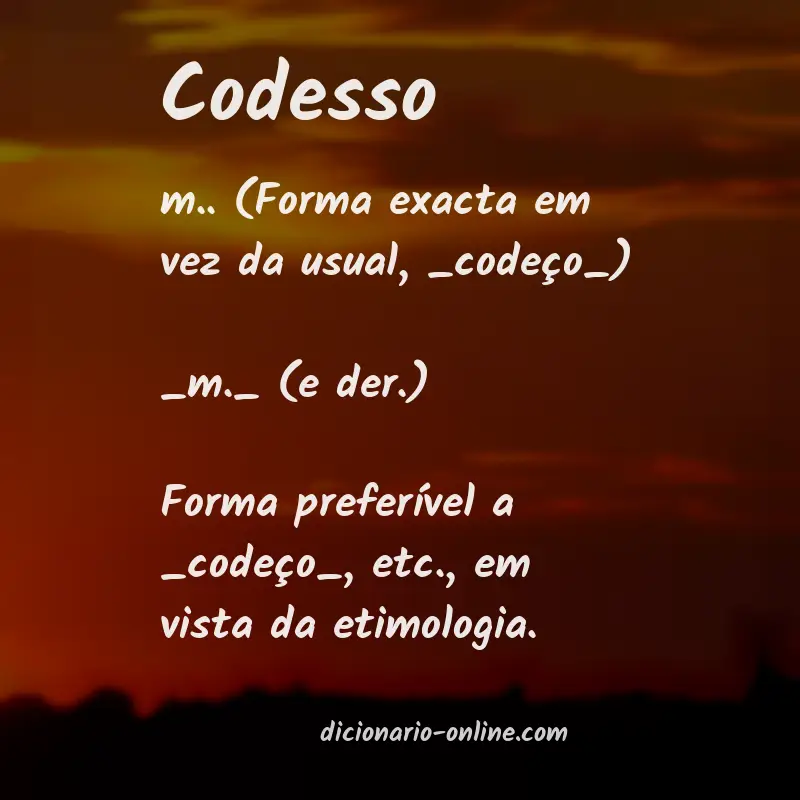 Significado de codesso