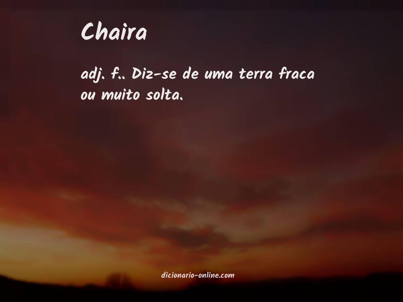 Significado de chaira