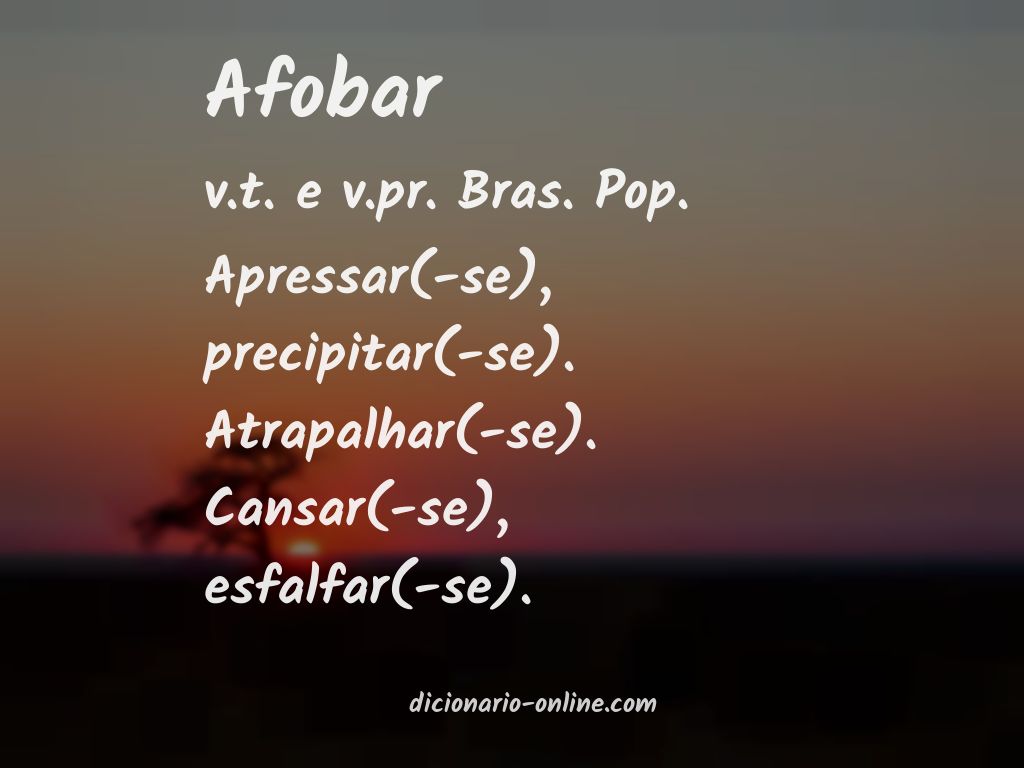 Significado de afobar