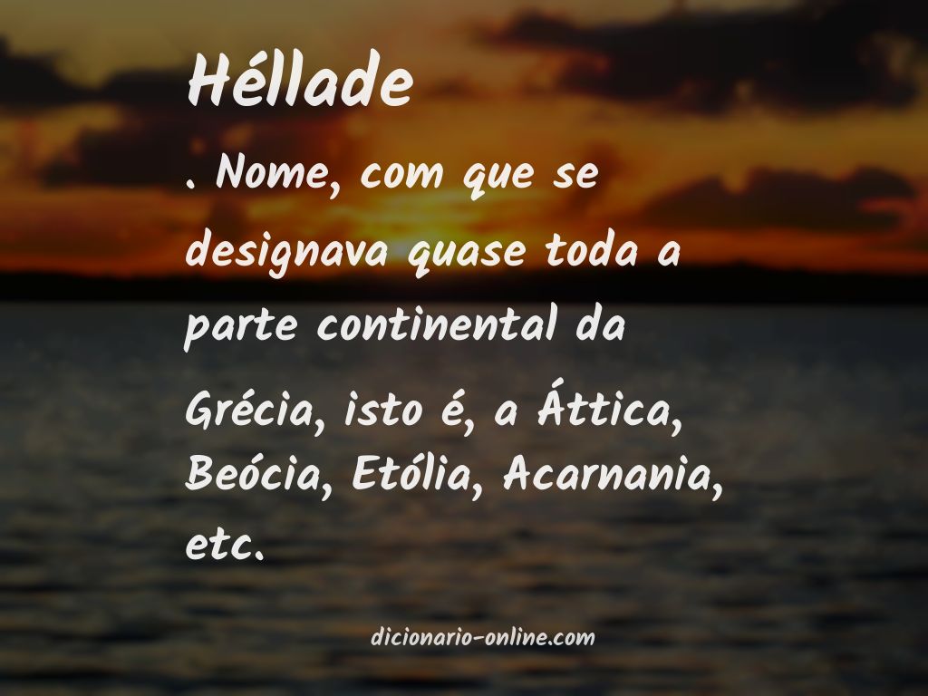 Significado de héllade