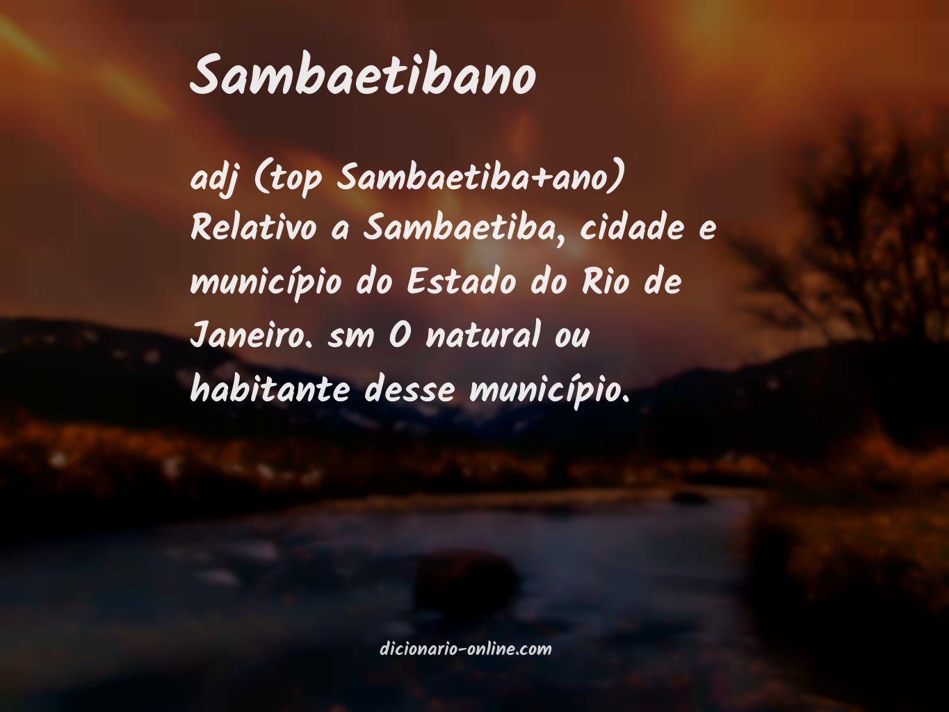 Significado de sambaetibano