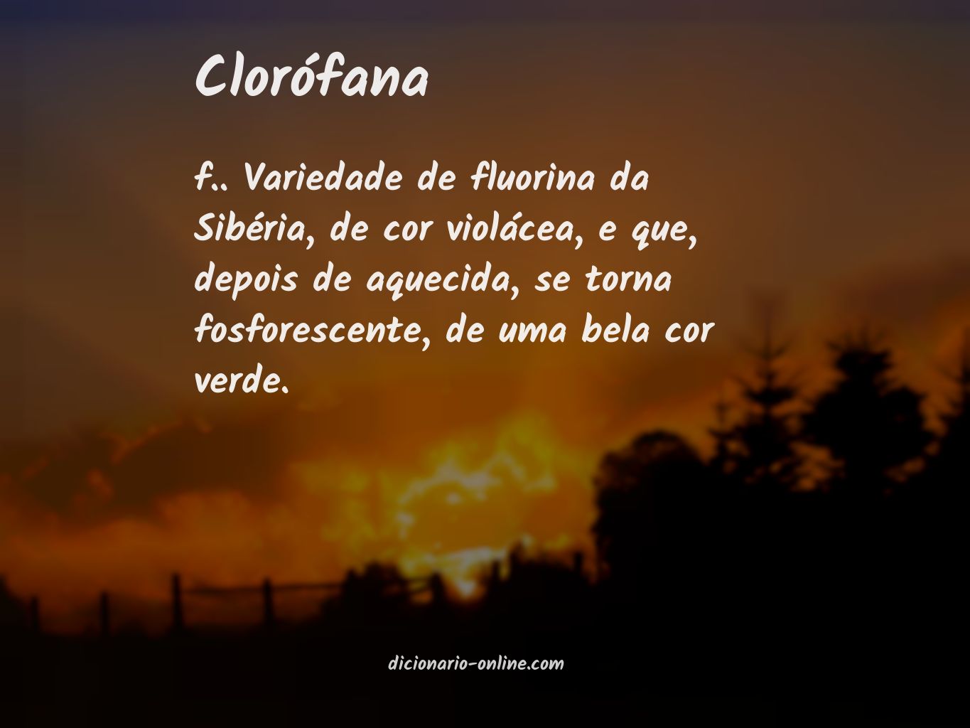 Significado de clorófana