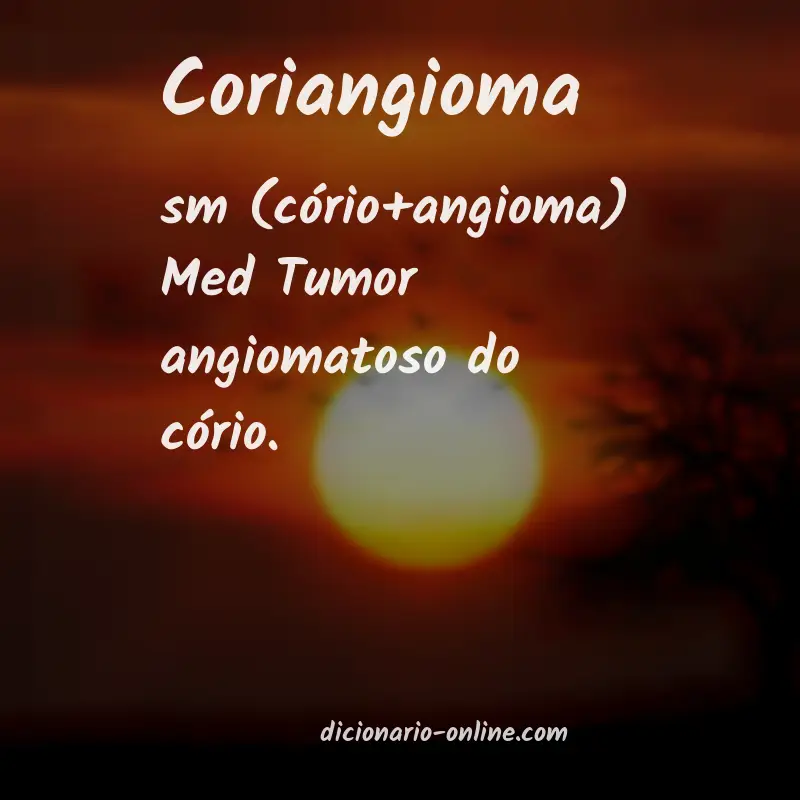 Significado de coriangioma