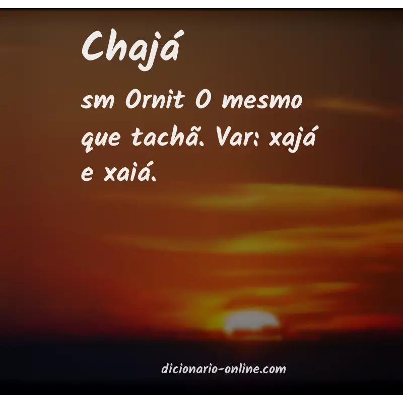 Significado de chajá