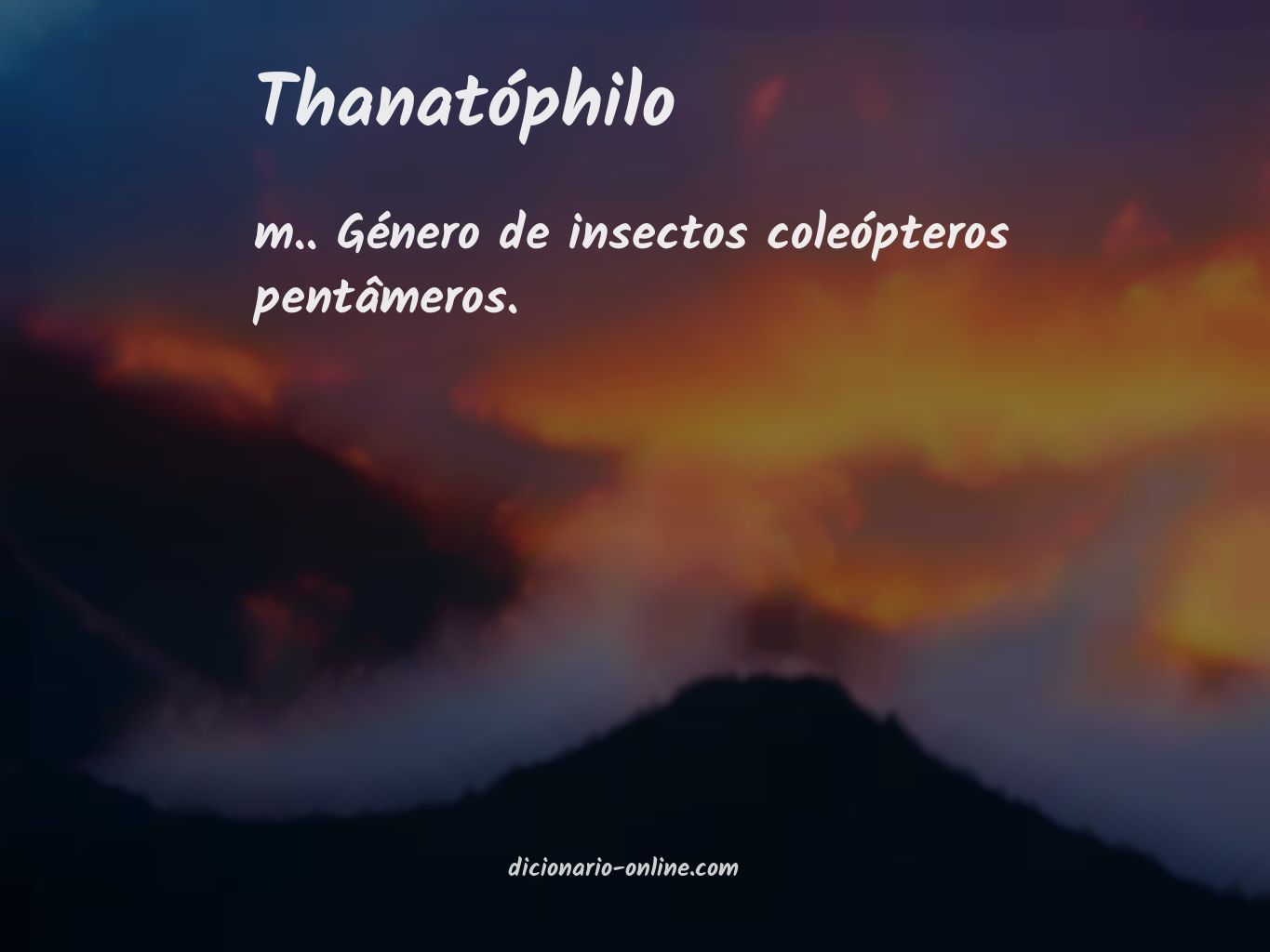 Significado de thanatóphilo