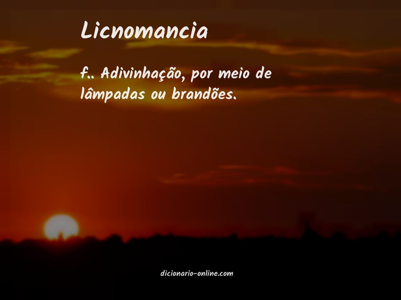 Significado de licnomancia