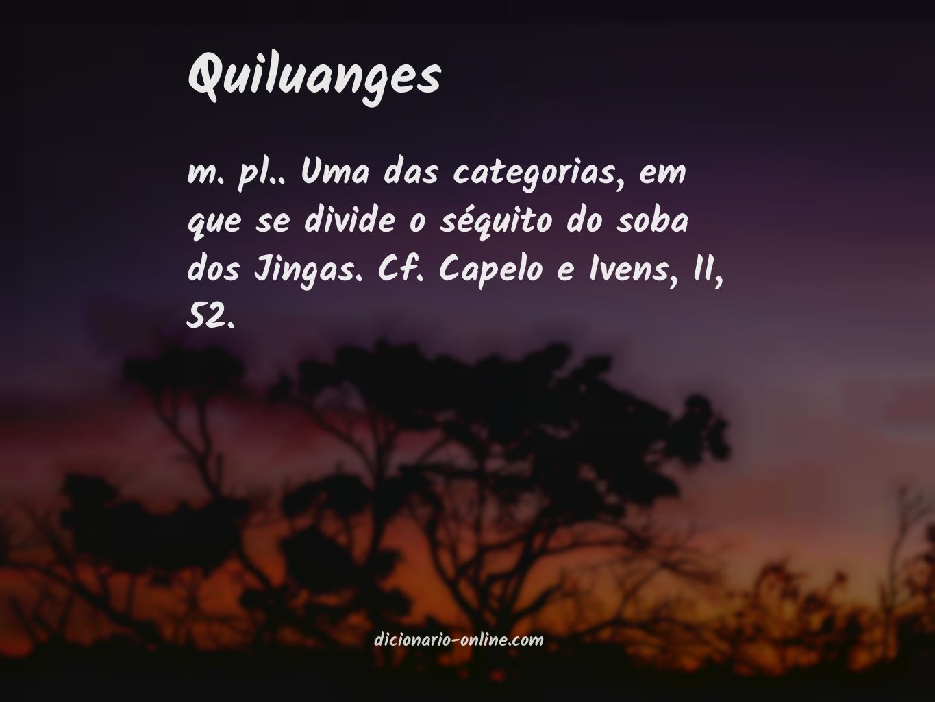 Significado de quiluanges