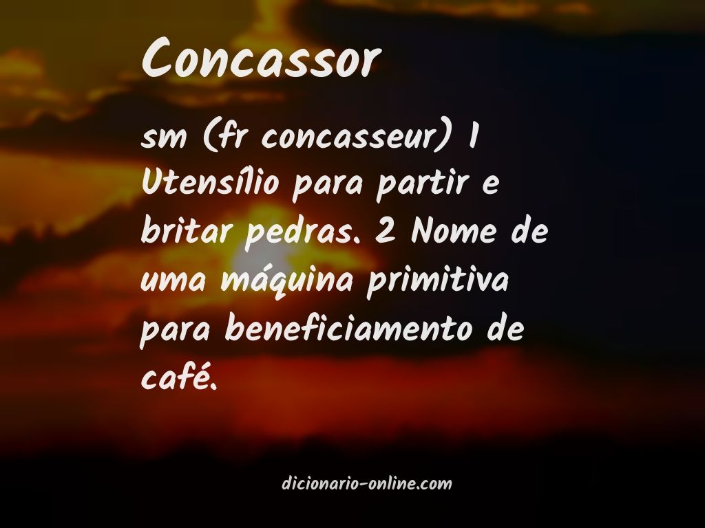 Significado de concassor