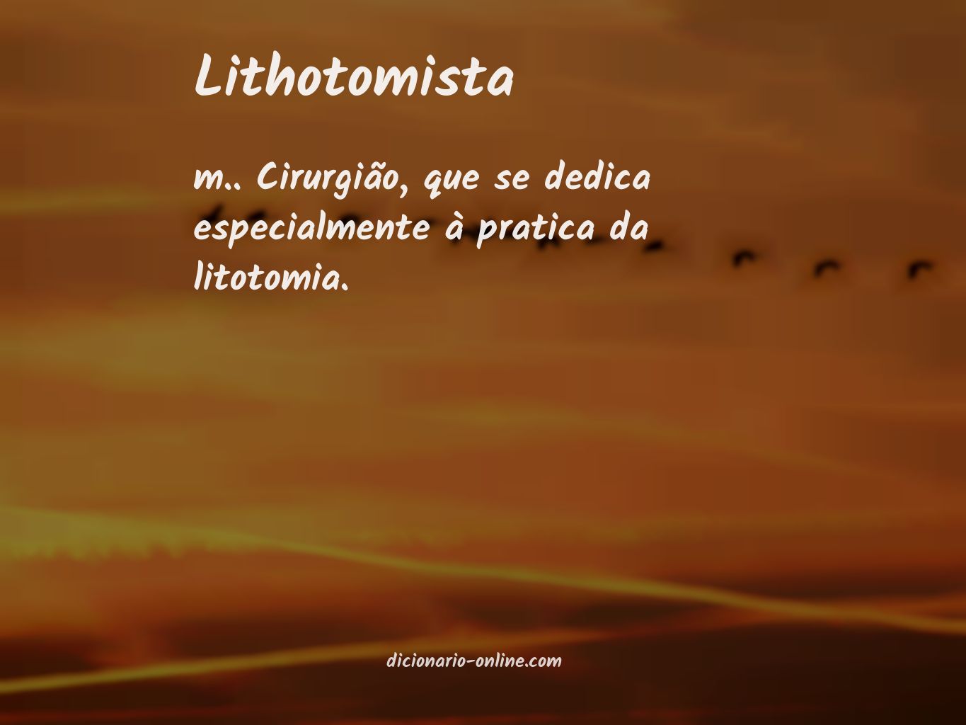 Significado de lithotomista