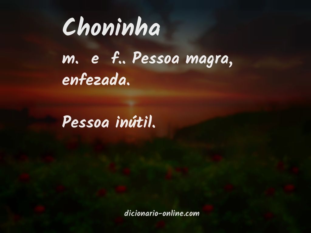 Significado de choninha