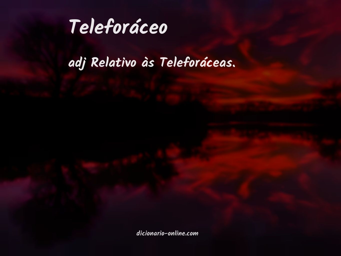 Significado de teleforáceo