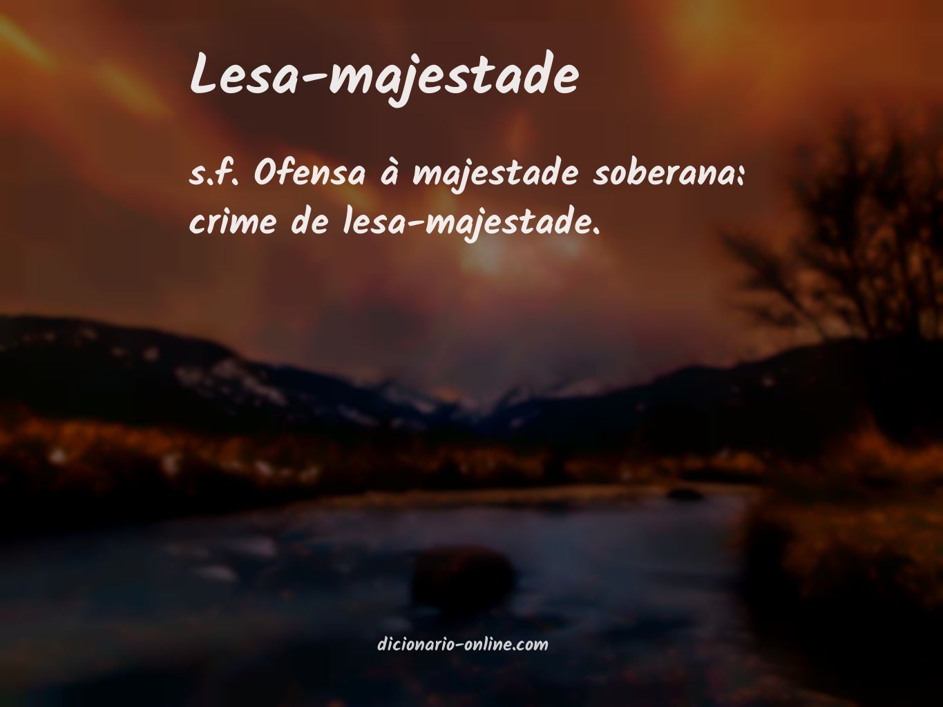 Significado de lesa-majestade