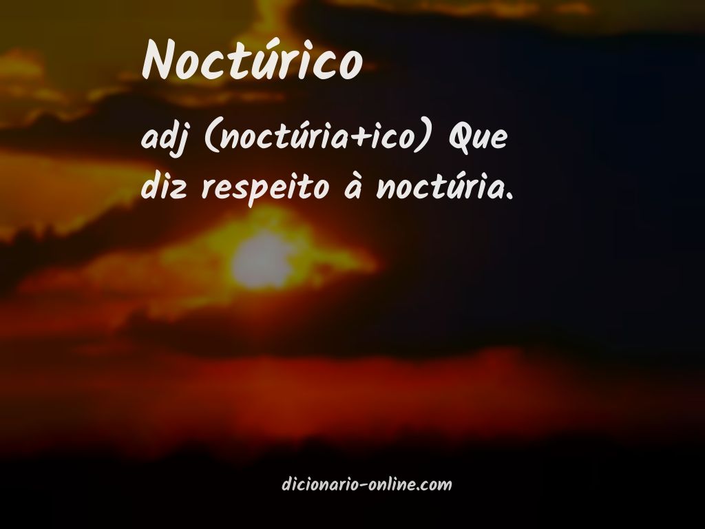 Significado de noctúrico