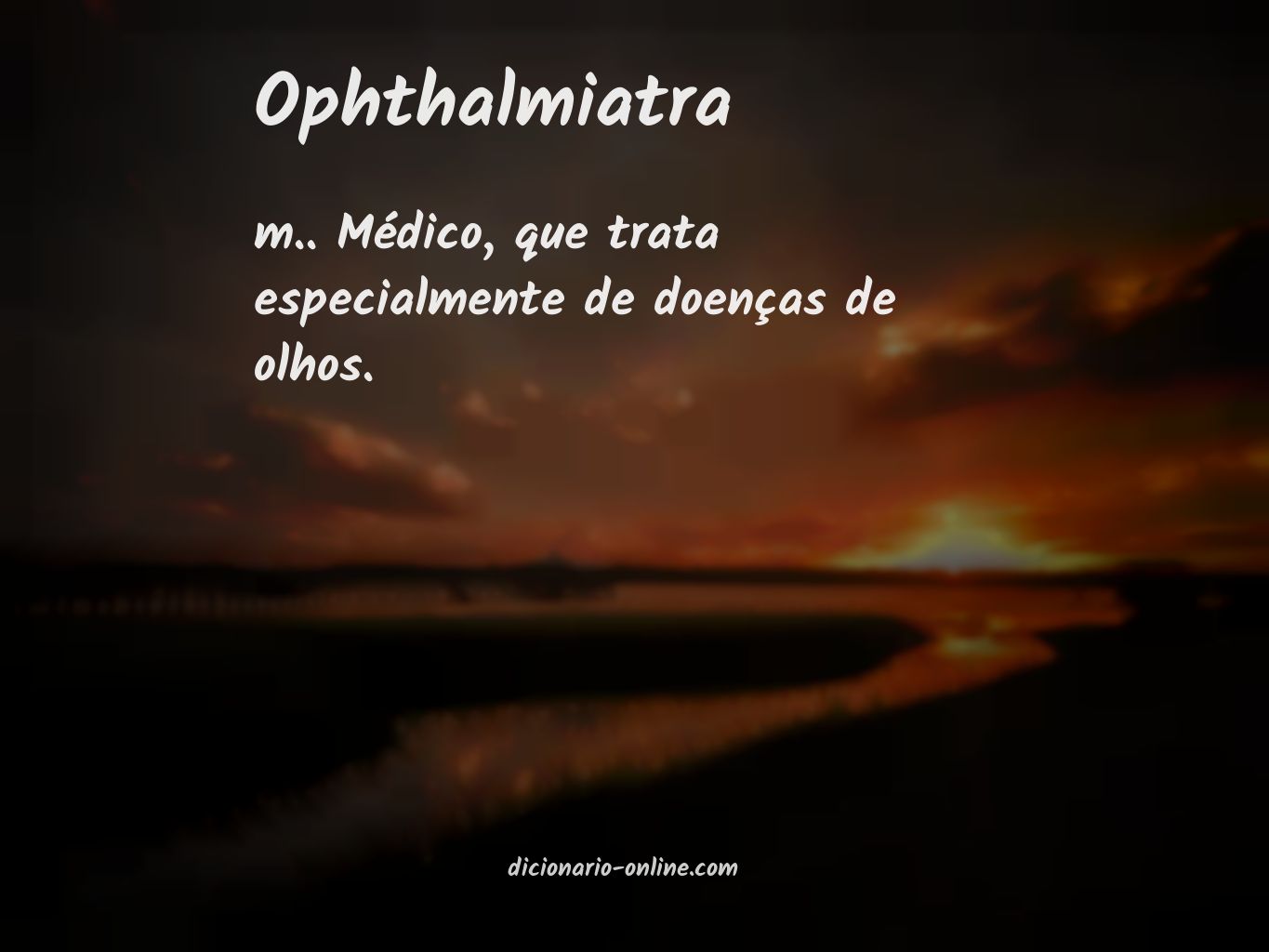 Significado de ophthalmiatra