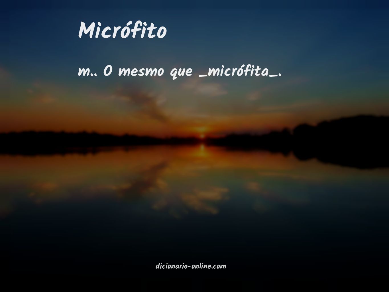 Significado de micrófito