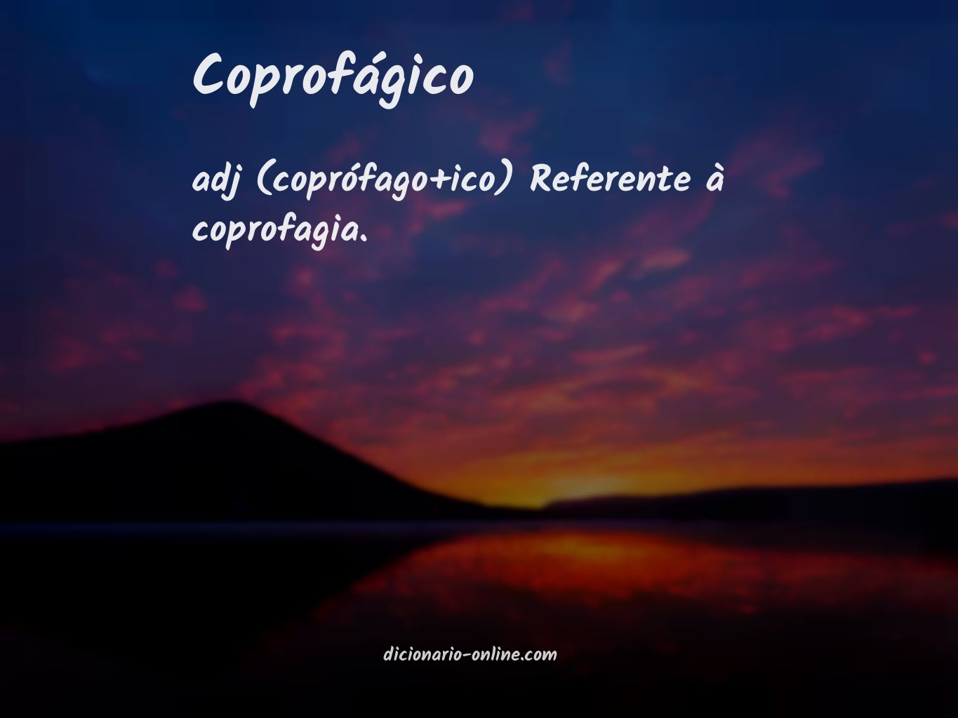 Significado de coprofágico