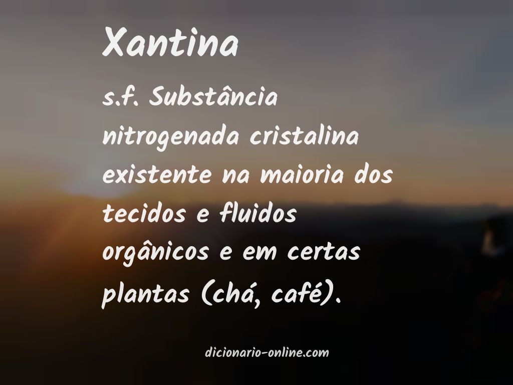 Significado de xantina