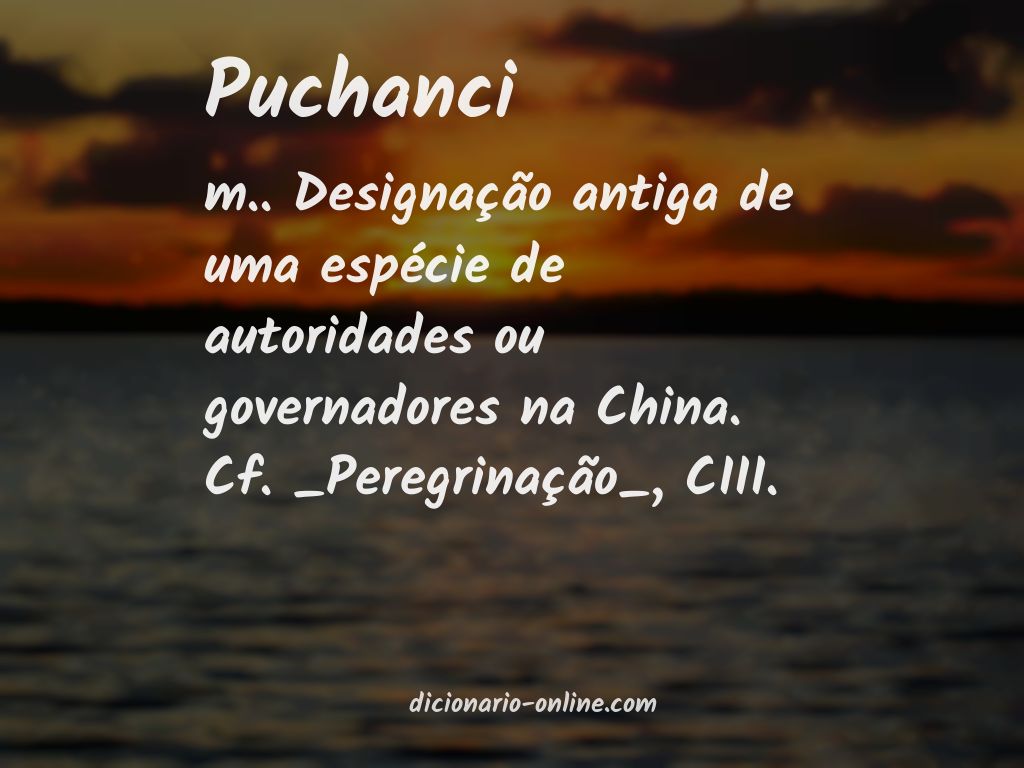 Significado de puchanci