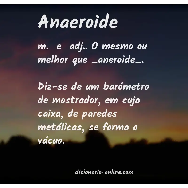 Significado de anaeroide